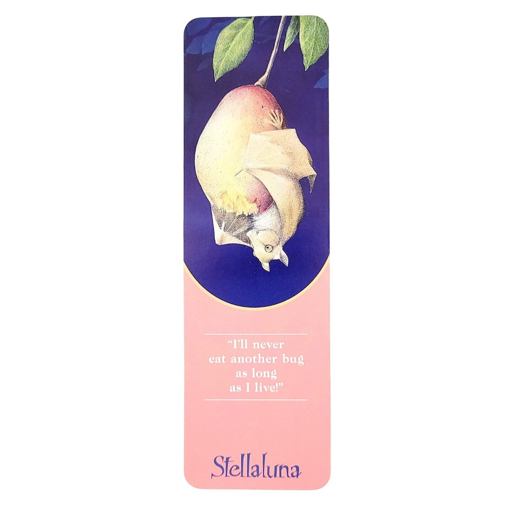 Vintage 90s Stellaluna Bookmark- fruit bat- Jane Cannon- 1993 Antioch, KGO-4136X
